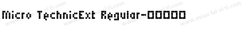 Micro TechnicExt Regular字体转换